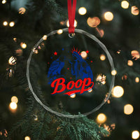 Boop Statue of Liberty and Eagle 4th of July Crystal Glass Ornament