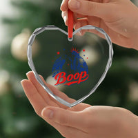 Boop Statue of Liberty and Eagle 4th of July Heart Crystal Glass Ornament