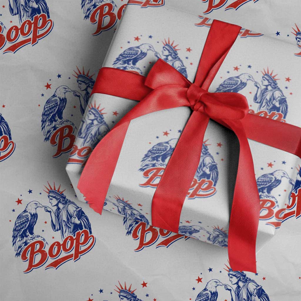 Boop Statue of Liberty and Eagle 4th of July Wrapping Paper Roll