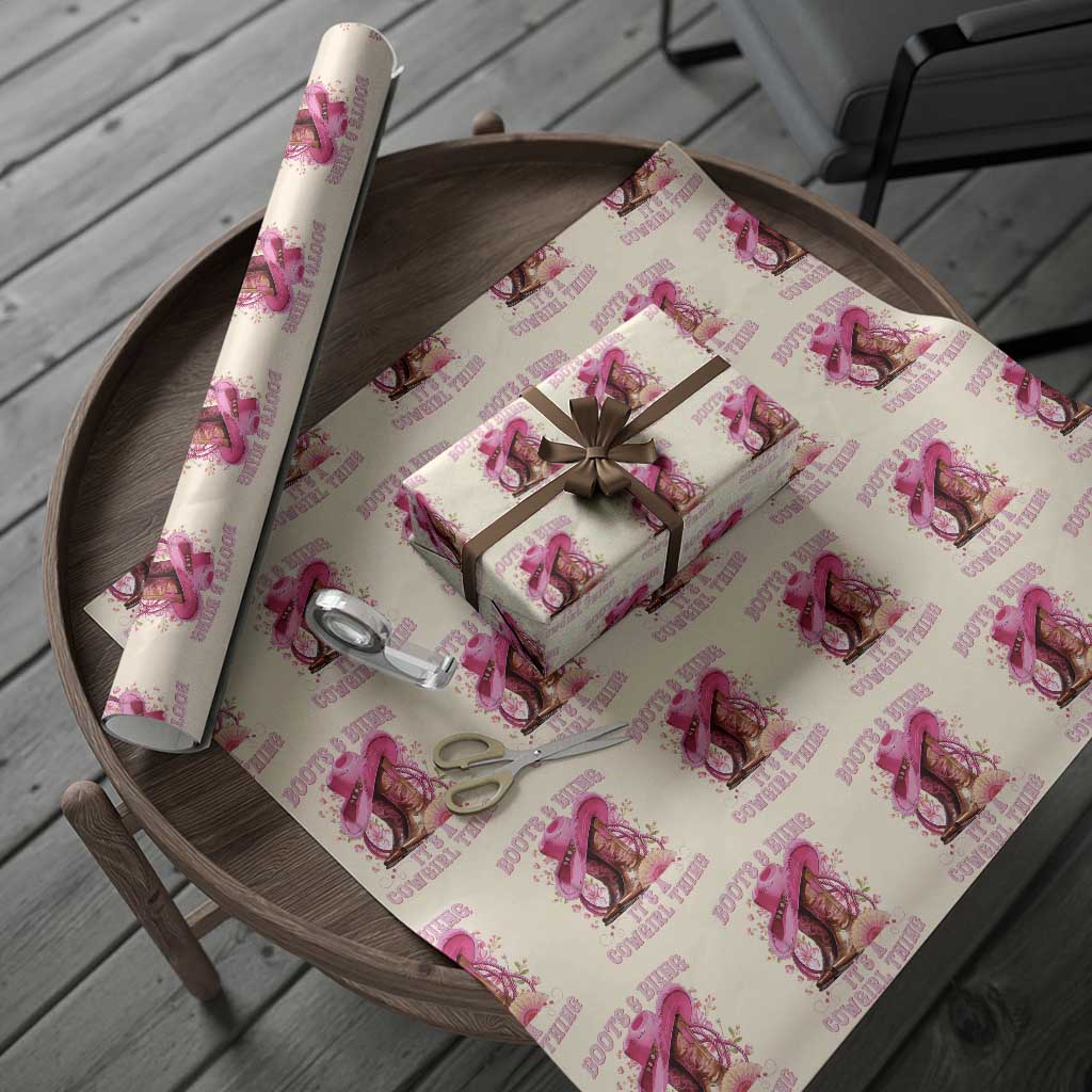Boots and Bling Its A Cowgirl Thing Western Cowgirl Wrapping Paper Roll