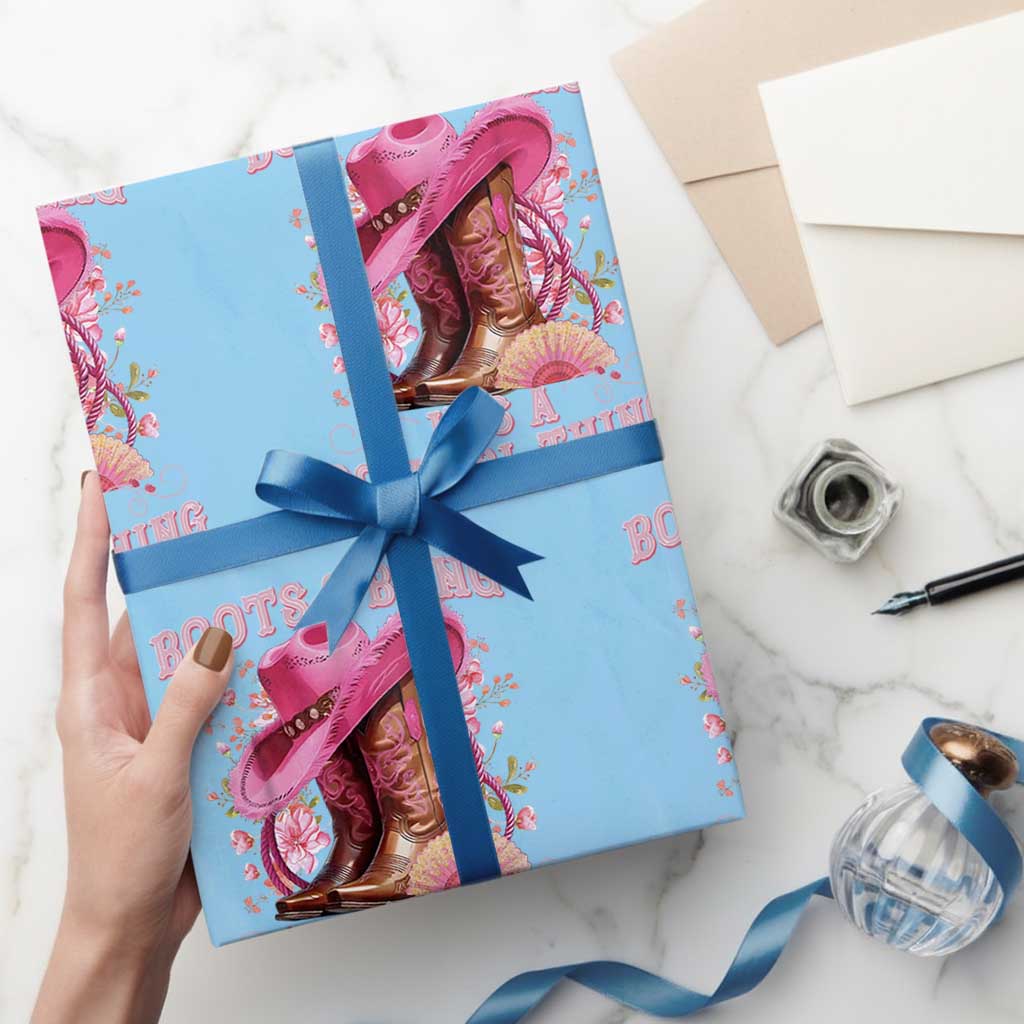 Boots and Bling Its A Cowgirl Thing Western Cowgirl Wrapping Paper Roll