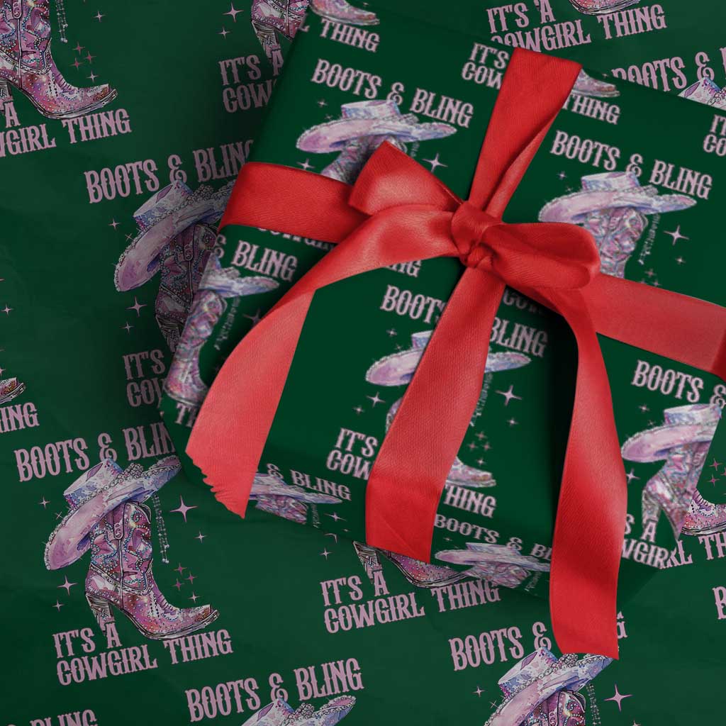 Boots and Bling Its A Cowgirl Thing Wrapping Paper Roll