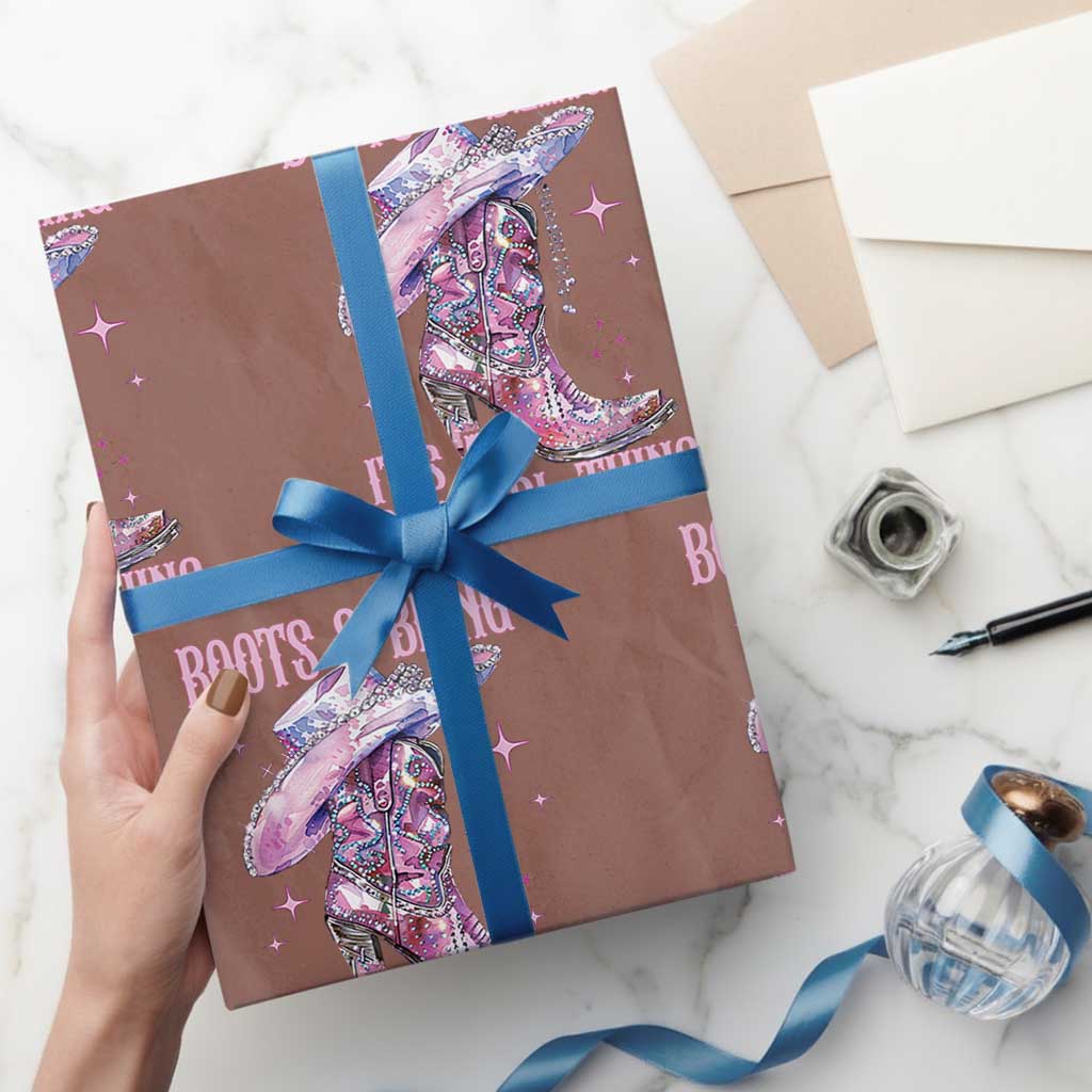 Boots and Bling Its A Cowgirl Thing Wrapping Paper Roll