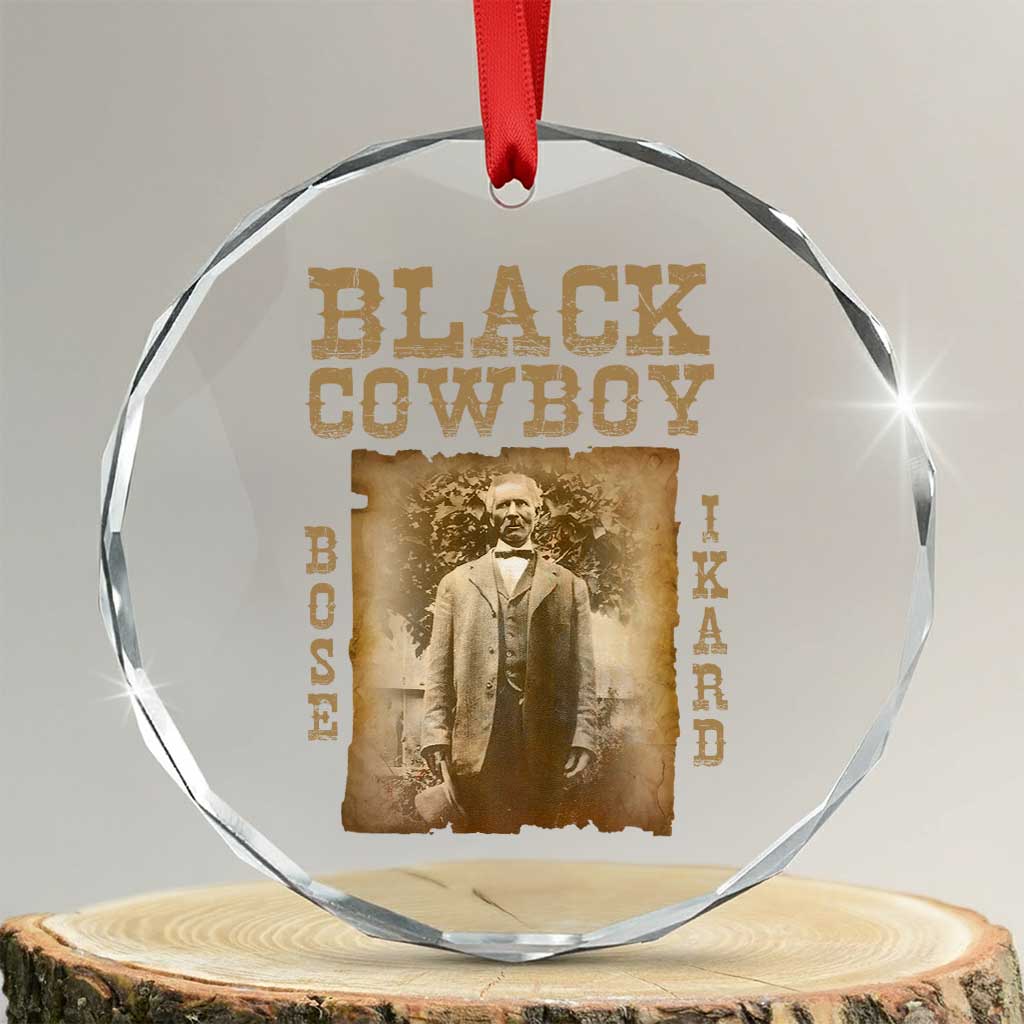 Bose Ikard Crystal Glass Ornament Black Cowboy Western Legend Vintage - Wonder Print Shop