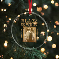 Bose Ikard Crystal Glass Ornament Black Cowboy Western Legend Vintage TS02