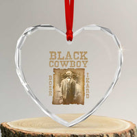 Bose Ikard Heart Crystal Glass Ornament Black Cowboy Western Legend Vintage - Wonder Print Shop