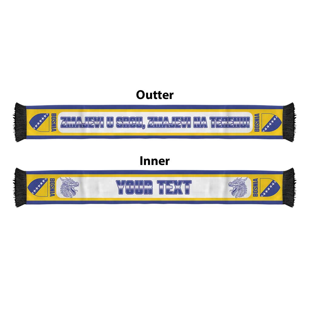 Bosnia and Herzegovina 2026 Football Personalised Soccer Scarf Go Zmajevi