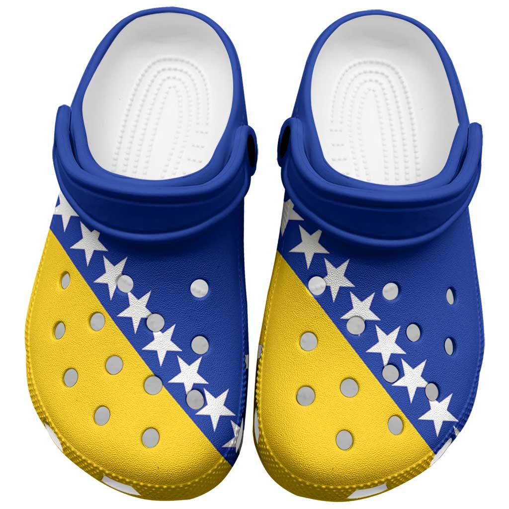 Bosnia and Herzegovina Clogs Shoes Flag Color Inspiration - Wonder Print Shop