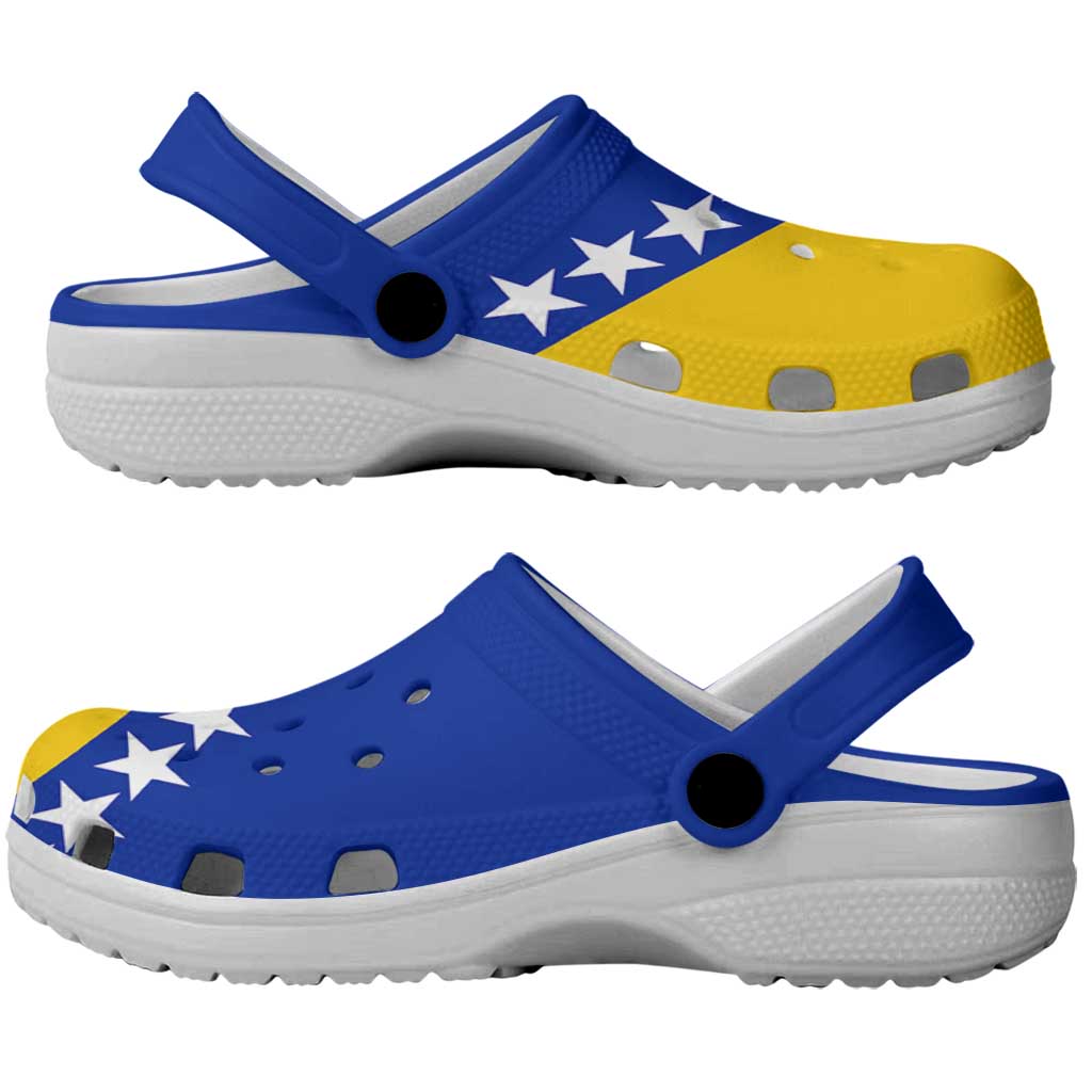 Bosnia and Herzegovina Clogs Shoes Flag Color Inspiration - Wonder Print Shop