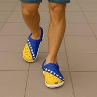 Bosnia and Herzegovina Clogs Shoes Flag Color Inspiration - Wonder Print Shop