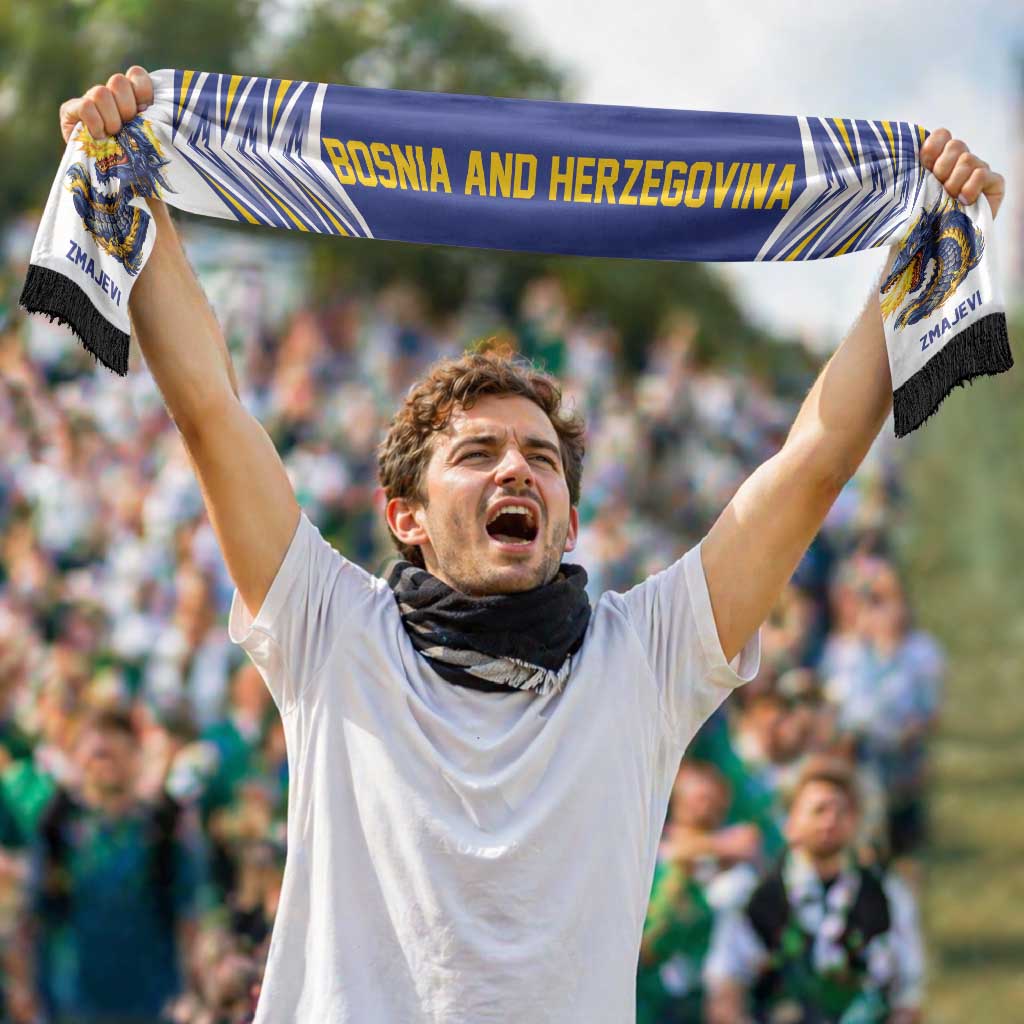 Bosnia and Herzegovina Football Nations 2026 Soccer Scarf Sporty Pattern