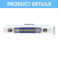 Bosnia and Herzegovina Football Nations 2026 Soccer Scarf Sporty Pattern
