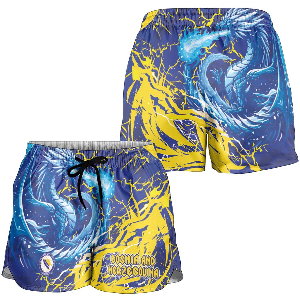 Bosnia and Herzegovina Football Shorts for Women Zmajevi Mascot Sporty Style