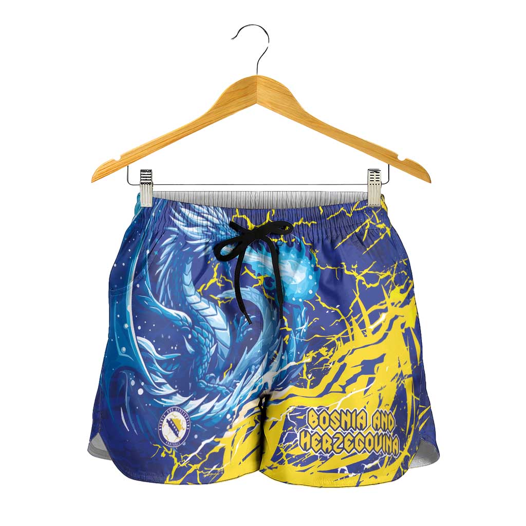 Bosnia and Herzegovina Football Shorts for Women Zmajevi Mascot Sporty Style