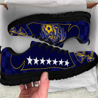 Bosnia And Herzegovina Football Sneakers Fierce Dragon With National Stars And Checker Patterns
