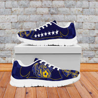 Bosnia And Herzegovina Football Sneakers Fierce Dragon With National Stars And Checker Patterns