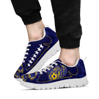 Bosnia And Herzegovina Football Sneakers Fierce Dragon With National Stars And Checker Patterns