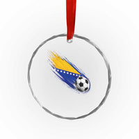Bosnia and Herzegovina Soccer Lover Bosnian Flag Crystal Glass Ornament