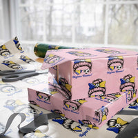 Bosnia Soccer Messy Bun Wrapping Paper Roll Hajmo Bosno Game Day Gift