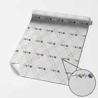 Bosnian Fudbal Heartbeat Wrapping Paper Roll Bosnia And Herzegovina Soccer Fan Gift