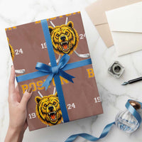 Boston Ice Hockey Wrapping Paper Roll Retro Vintage Fear The Bear