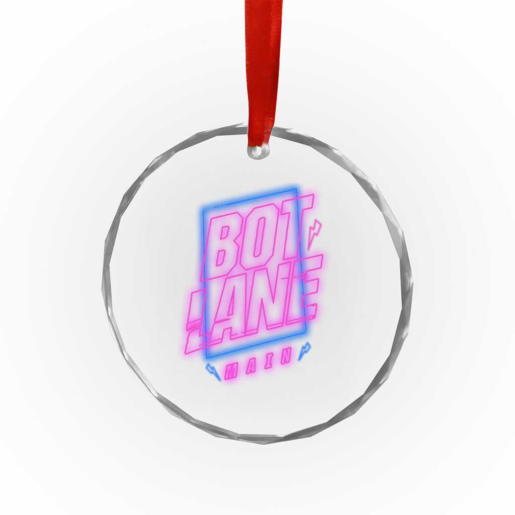 Bot Lane Main Cyberpunk Neon Style Crystal Glass Ornament Gaming Quote Gift TS12