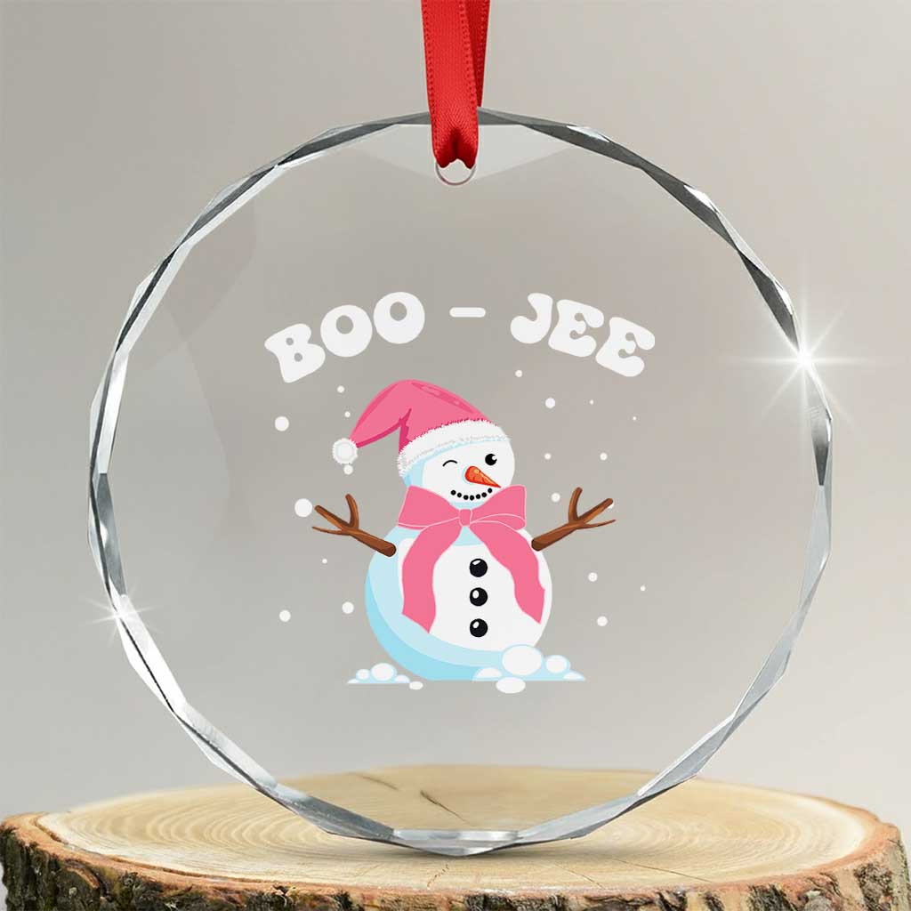 Bougie Snowman Crystal Glass Ornament Pink Christmas Xmas Gifts TS10