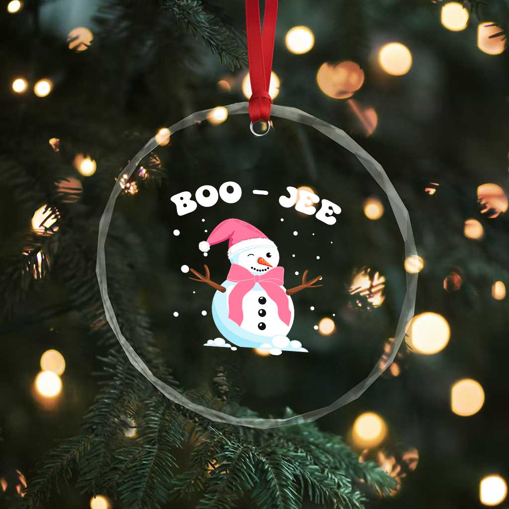 Bougie Snowman Crystal Glass Ornament Pink Christmas Xmas Gifts TS10