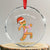 Boujee Gingerbread Man Crystal Glass Ornament Out Here Lookin' Like A Snack - Wonder Print Shop