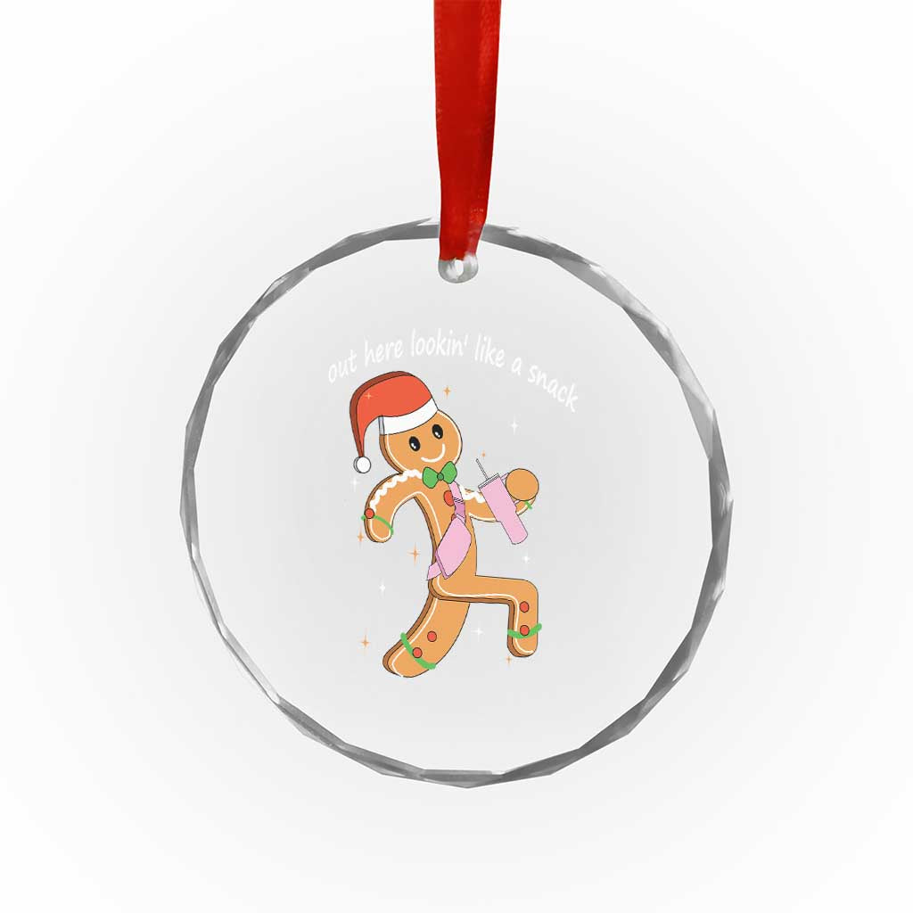 Boujee Gingerbread Man Crystal Glass Ornament Out Here Lookin' Like A Snack TS02