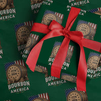 Bourbon Built America 250 Years Wrapping Paper Roll Patriotic Whiskey 250th Anniversary USA