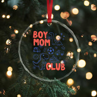 Boy Mom Club Crystal Glass Ornament Mom Of Boys Dinosaur Kids Toy Doodles