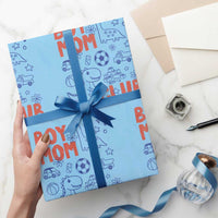 Boy Mom Club Wrapping Paper Roll Mom Of Boys Dinosaur Kids Toy Doodles