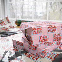 Boy Moms Club Wrapping Paper Roll Funny Motherhood Baseball Gift For Mom