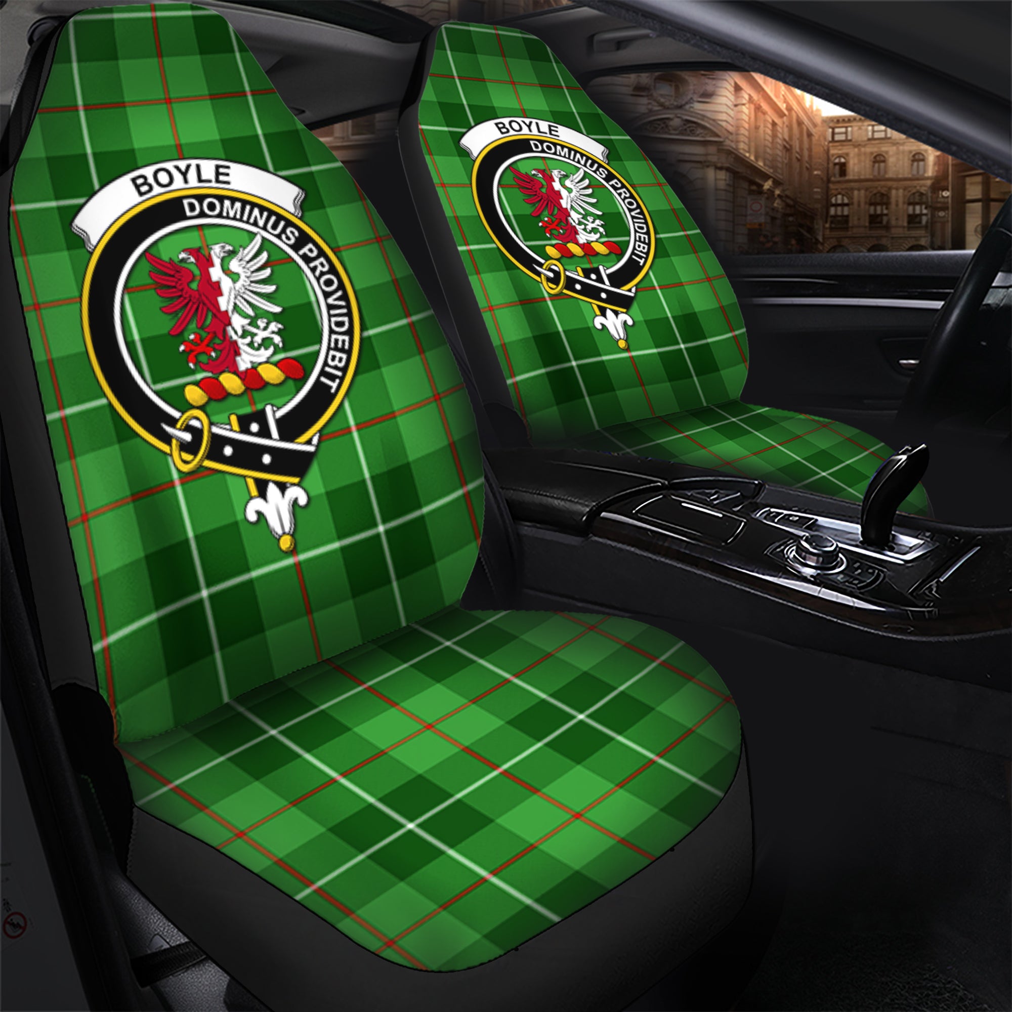Boyle Clan Tartan Car Seat Cover, Family Crest Tartan Seat Cover TS23