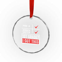 Boys and Girls First Day of First Grade Crystal Glass Ornament Back to School