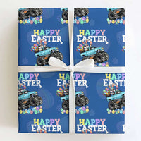 Boys Happy Easter Bunny Monster Truck Wrapping Paper Roll Eggs Cool Rabbit Car Lovers Toddler