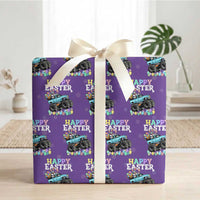 Boys Happy Easter Bunny Monster Truck Wrapping Paper Roll Eggs Cool Rabbit Car Lovers Toddler
