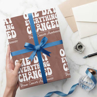 Brain Cancer Awareness Wrapping Paper Roll Fight Brain Tumor Cure Groovy