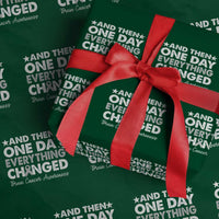 Brain Cancer Awareness Wrapping Paper Roll Retro Fight Brain Tumor Cure Gray Ribbon