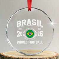Brasil Flag Brazil Soccer Football Fan Crystal Glass Ornament
