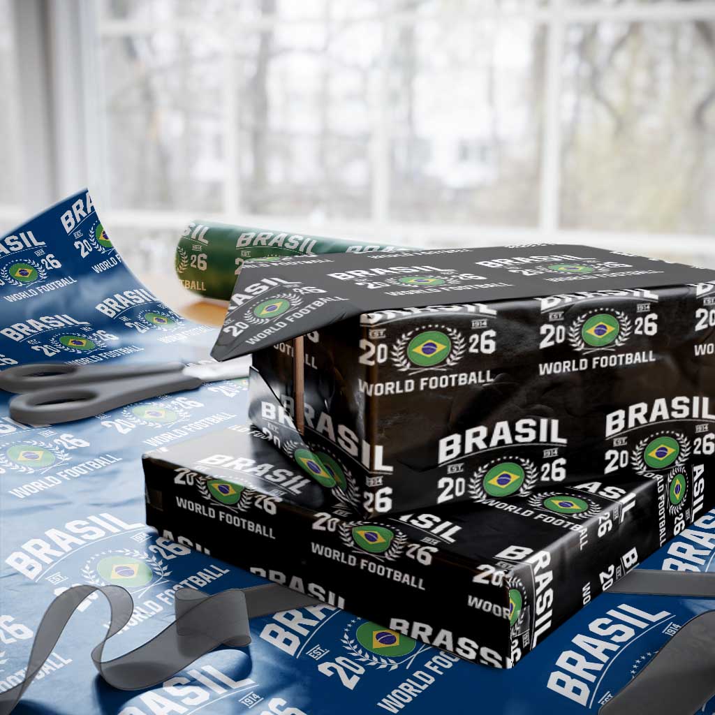Brasil Flag Brazil Soccer Football Fan Wrapping Paper Roll
