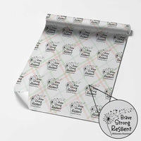 Brave Strong Resilient Wrapping Paper Roll Melanoma Warrior Dandelion Gift