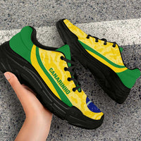 Brazil 2026 Football Chunky Sneakers Go Selecao Grunge Curve Stylized - Wonder Print Shop