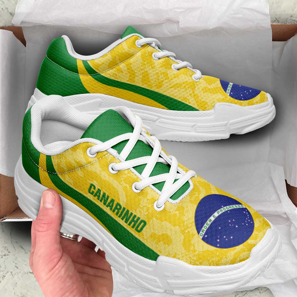 Brazil 2026 Football Chunky Sneakers Go Selecao Grunge Curve Stylized - Wonder Print Shop