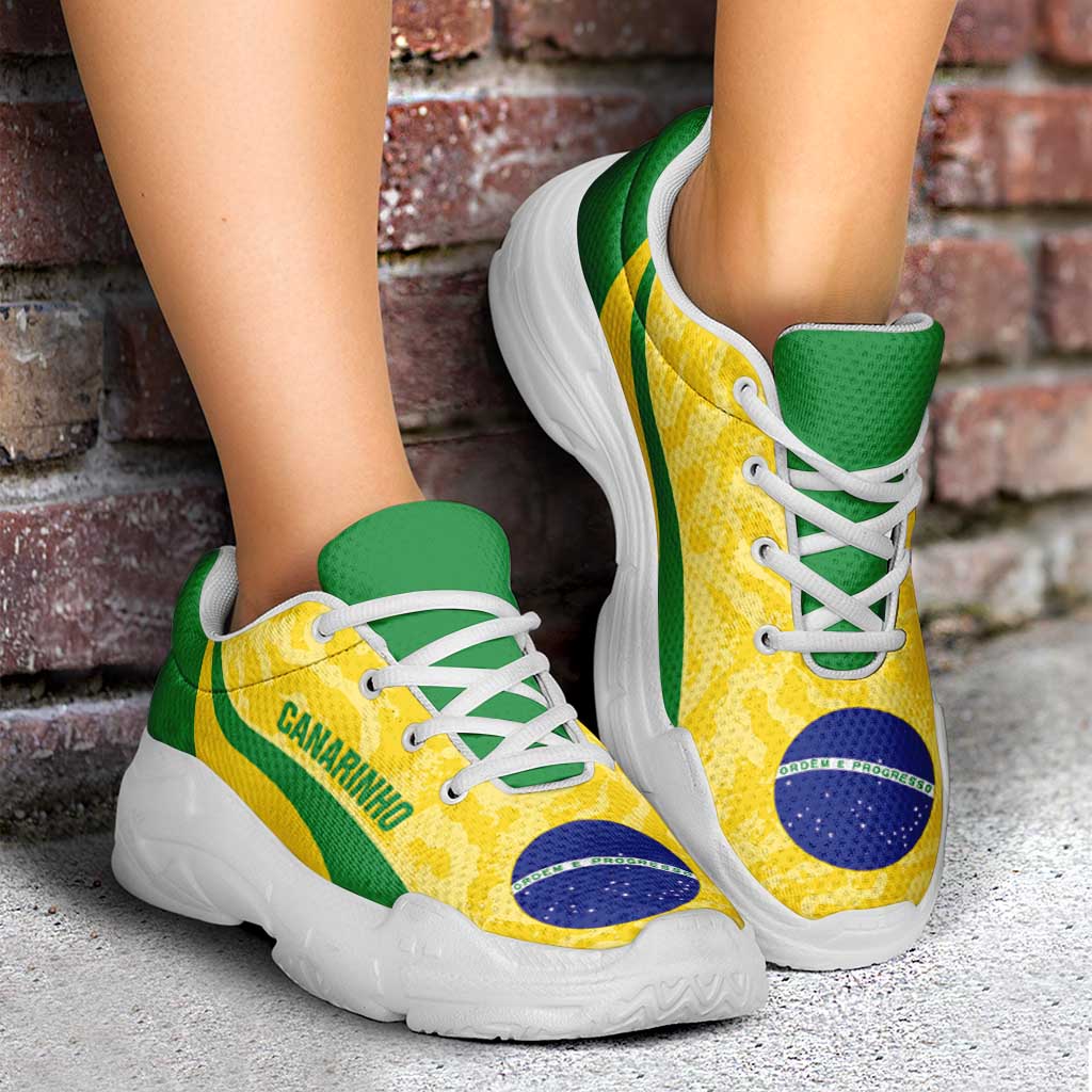 Brazil 2026 Football Chunky Sneakers Go Selecao Grunge Curve Stylized - Wonder Print Shop