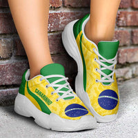 Brazil 2026 Football Chunky Sneakers Go Selecao Grunge Curve Stylized - Wonder Print Shop