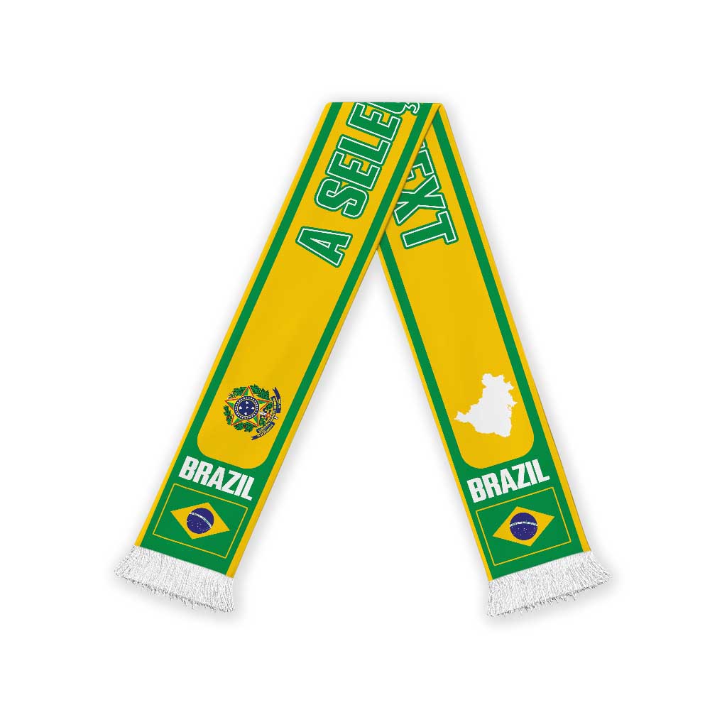 Brazil 2026 Football Personalized Soccer Scarf Vamos Selecao