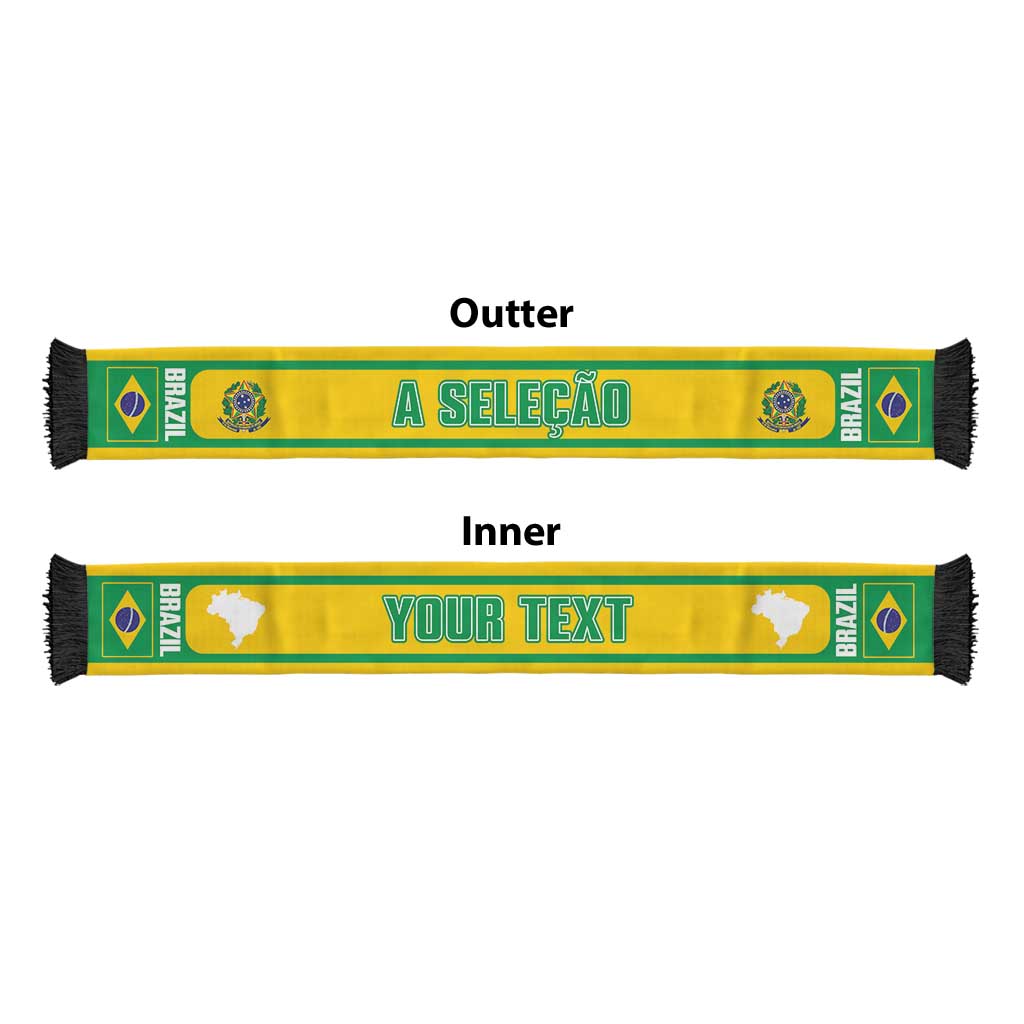 Brazil 2026 Football Personalized Soccer Scarf Vamos Selecao