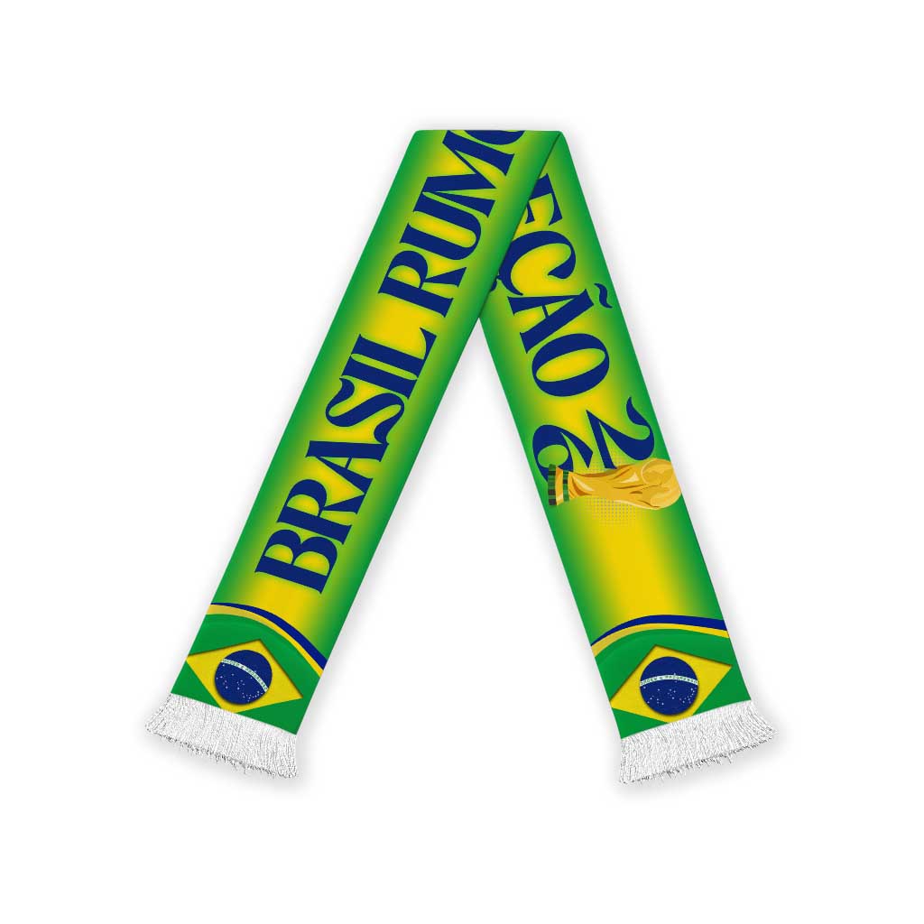 Brazil 2026 Football Soccer Scarf Vamos Selecao Brasil Rumo Ao Hexa